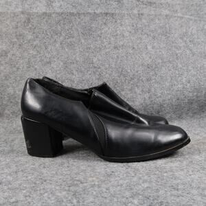 Unlisted Shoes Womens 7.5 Fashion Pump Low Bootie Block Heel Square Toe Black